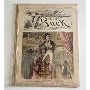 ORIGINAL PUCK Humor Magazine March 23 1887 - Antique, full, excellent condition
